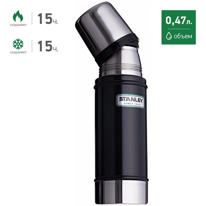 Термос STANLEY CLASSIC 0,47L черный 10-01228-028 Термос STANLEY CLASSIC 0,47L черный 10-01228-028